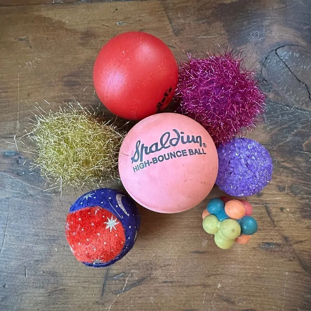 Purple Sparkly Cat Toy Ball NWOT